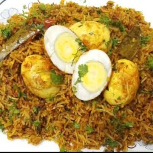 Egg Biriyani-Scrambled and Rolled