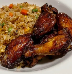 Fried Rice with 4 pcs Wings